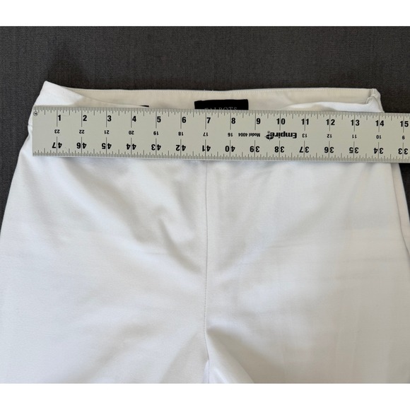 Talbots Hollywood Ankle Straight Leg Pants Womens 6 White Work Career Minimalist - Picture 6 of 12